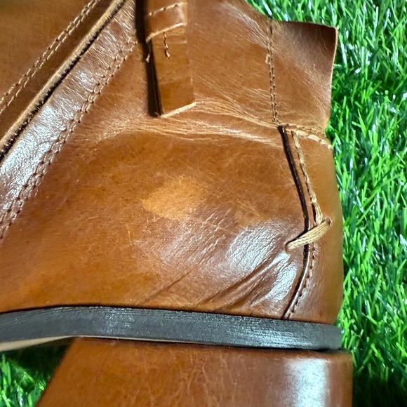 Franco Sarto Happily Ankle Boots Women's 8.5M - Brown Leather Side Zip Boots - Picture 13 of 16